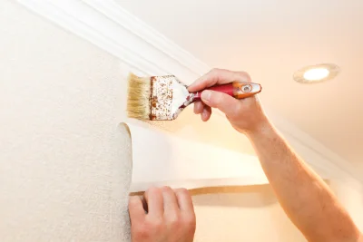 Pose de papier peint à la Couarde-sur-Mer — revêtements muraux et toiles de verre